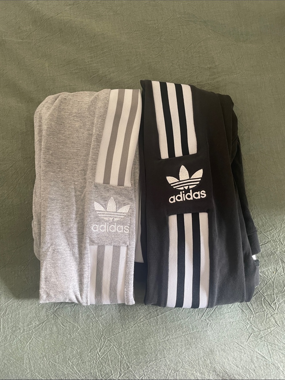 adidas woman ' 3-Stripe Track Pants - Black & Gray
